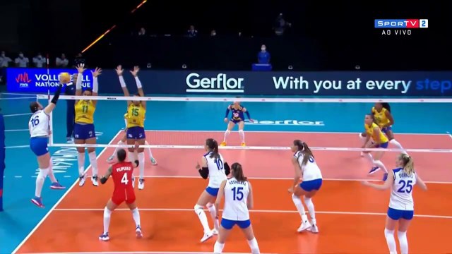 LIGA DAS NAÇÕES DE VÔLEI FEMININO : 3 BRASIL X 0 RÚSSIA - 1/06/2021