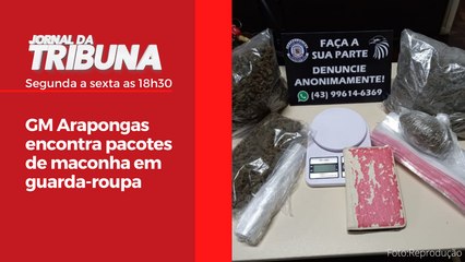 GM Arapongas encontra pacotes de maconha em guarda-roupa