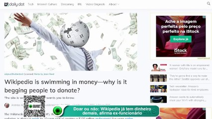 Doar ou não- Wikipedia já tem dinheiro demais, afirma ex-funcionário