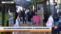 UTA lanzó un ultimátum de 48 horas al gobierno