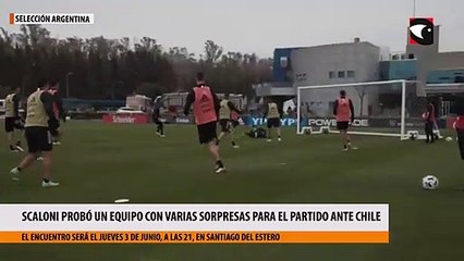Lionel Scaloni probó un equipo con varias sorpresas de cara al duelo de la Selección ante Chile