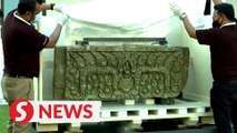 Thousand-year-old stolen ancient lintels return to Thailand from the US