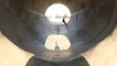 Guy Performs Amazing 360-degree Spin Inside a Big Tunnel While Skateboarding