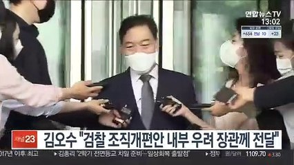 김오수 "검찰 조직개편안 내부 우려 장관께 전달"