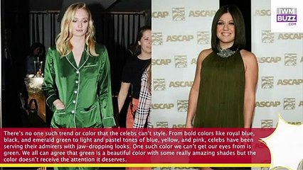 Green For The Win Sophie Turner Vs Kelly Clarkson Who Looks Ravishing In Green