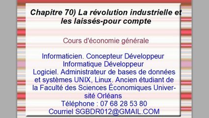 Chapitre 70) La révolution industrielle et les laissés-pour compte