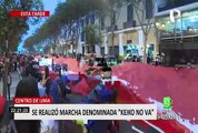 Marcha contra la candidatura de Keiko Fujimori se realizó en la Plaza San Martín
