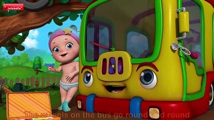 The wheels on the Bus Go Round and Round - Bus Repair Song _ Rhymes and Baby Songs _ Infobells