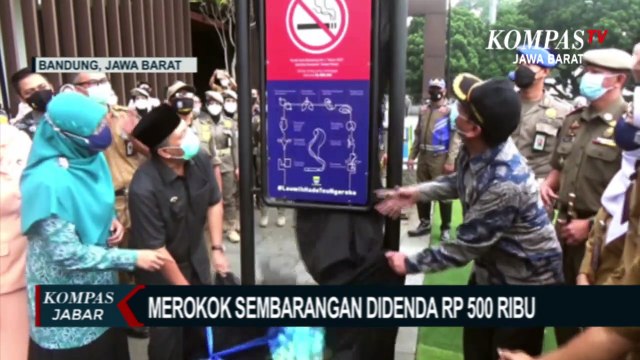 Awas! Merokok Sembarangan di Bandung Denda RP 500 Ribu