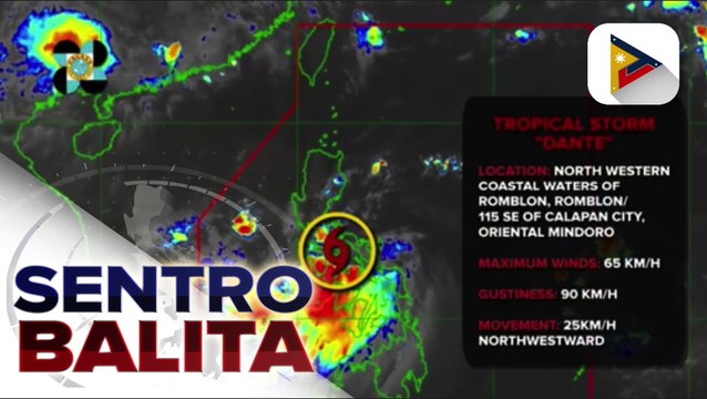 Bagyong #DantePH, limang beses na nag-landfall; western section ng Metro Manila, posibleng daanan nang bahagya ng Bagyong #DantePH