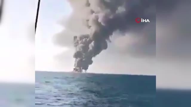İran donanmasının en büyük tonajlı gemisi Umman Denizi'nde battı
