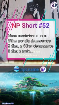 NP Short #52 | De Viseu a Coimbra, a pé a 20km por dia demoramos 5 dias, a 40km demoramos 2 dias e meio...