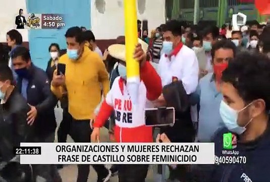 Organizaciones y ciudadanos rechazan declaraciones de Pedro Castillo sobre feminicidio