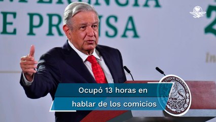 En 42 mañaneras AMLO metió mano en el proceso electoral  #EnPortada