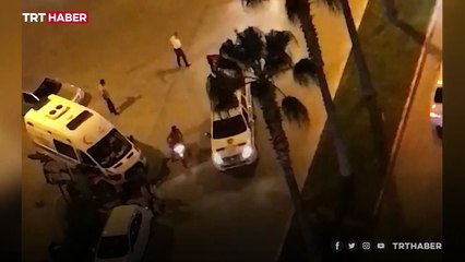 Çekim yapan muhabir araçtan düştü