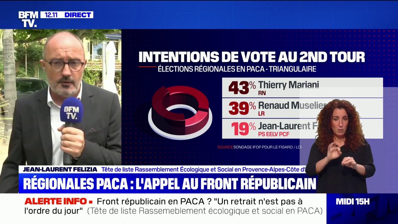 Régionales en Paca: Jean-Laurent Felizia (tête de liste Rassemblement écologique et social) affirme qu'un retrait "n'est pas à l'ordre du jour"