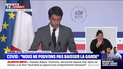 Covid: Selon Gabriel Attal, "des signaux d'alerte se font jour dans certains territoires"