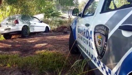 Gol furtado é encontrado por equipes da Guarda Municipal na Rua Sócrates, entre os Bairros Tarumã e Floresta
