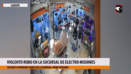 Violento robo en la sucursal de Electro Misiones