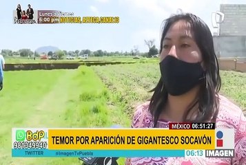 Enorme socavón aparece en el centro de México debido a una falla geológica