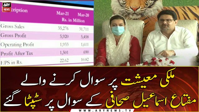 Mulki Muaishat Par Sawal Karne Walay Miftah Ismail Sahafi Kay Sawal Par Satpata Gaye