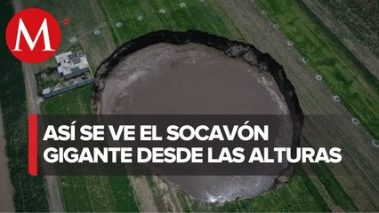 Socavón de Zacatepec crecerá; instalan cerco