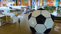 LEGO staff create the world’s largest ever football made of bricks