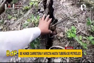 Bagua: hundimiento de carretera impide tránsito en la provincia de Condorcanqui