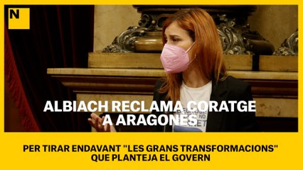 Jéssica Albiach, reclama a Aragonès "coratge" per tirar endavant les "grans transformacions" que planteja el Govern