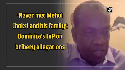 ‘Never met Mehul Choksi and his family’: Dominica's LoP on bribery allegations