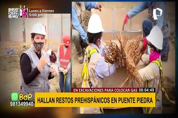 Puente Piedra: hallan restos prehispánicos durante excavaciones para instalación de gas