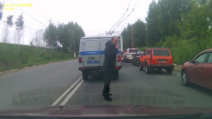 Person Quietly Exists Police Van