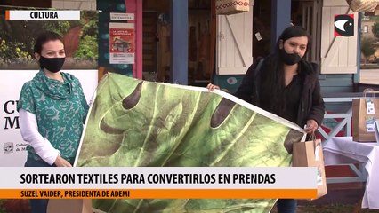 Sortearon textiles para convertirlos en prendas