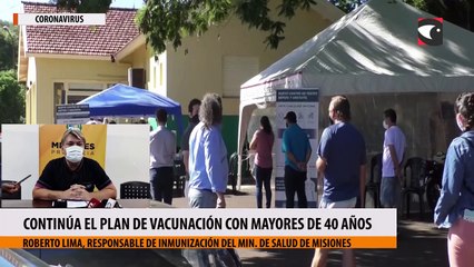 Continúa el plan de vacunación con mayores de 40 años