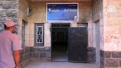 Suriye'de eğitim, okullara dönüştürülen evlerde veriliyor