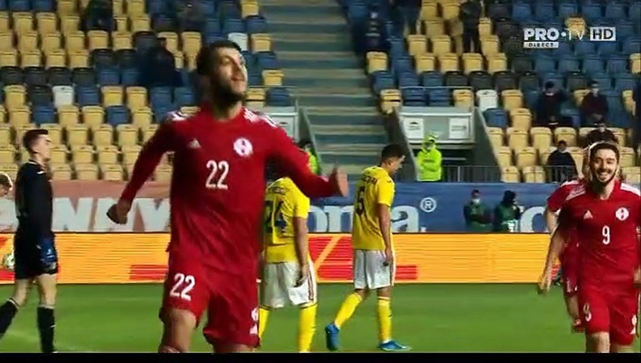 international friendly 2021 romania - georgia football match second half