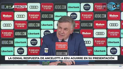 La genial respuesta de Ancelotti a Edu Aguirre en su presentación