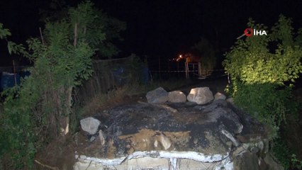 Sarıyer’de 3 gün önce sel nedeniyle çöken köprünün etrafı kapatıldı