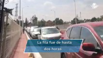 Forman fila kilométrica por vacuna antiCovid-19 en Huixquilucan