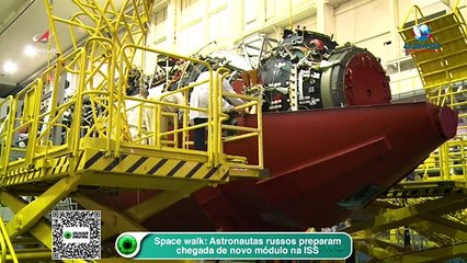 Space walk- Astronautas russos preparam chegada de novo módulo na ISS