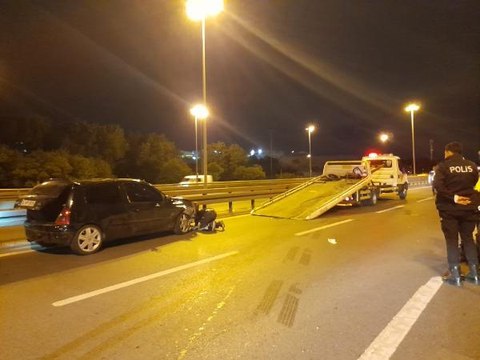 Bakırköy'de başlayan kovalamaca D-100 Karayolu'nda kazayla son buldu: 1 yaralı
