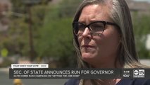 Secretary of State Katie Hobbs announces run for Governor