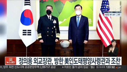 정의용 외교장관, 방한 美인도태평양사령관과 조찬