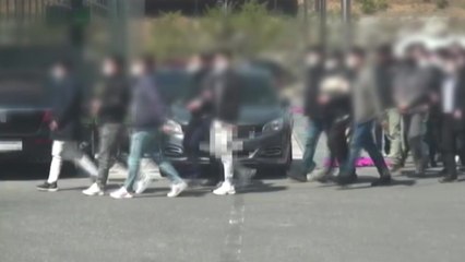 "집단 폭력 행사" 경기 동남부 신흥 폭력조직 44명 무더기 검거 / YTN