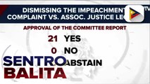Pagbasura sa impeachment complaint vs. SC Assoc. Justice Leonen, pinagtibay ng House Committee on Justice
