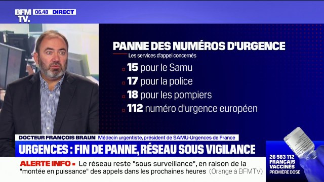 Dr François Braun (président de Samu-Urgences de France): Nous attendons la reprise des appels pour être totalement rassurés
