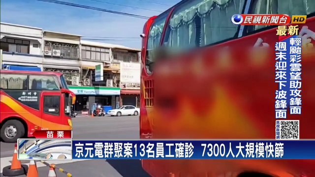 京元電群聚案13名員工確診 7300人大規模快篩