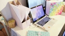 Diy File Organizer From Recycled Box - Desk Organization And Storage Ideas (3)