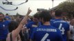 LCFC fans celebrate their local team's winning the Premier League trophy