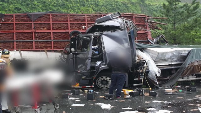 갓길에서 정비하던 트럭을 25톤 트럭이 덮쳐 2명 사상 / YTN